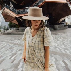 Dresses Piper & Scoot: The Beecher Plaid Dress In Cream