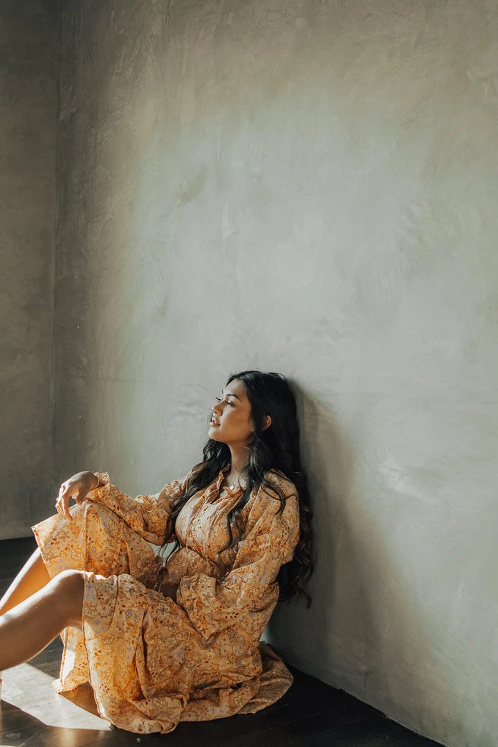 Piper & Scoot The Eloise Tassel Maxi Dress In Orange Dresses