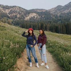 Piper & Scoot The Carlton Striped Sweater In Navy Tops