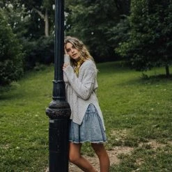 Piper & Scoot The Genevieve Babydoll Dress In Denim