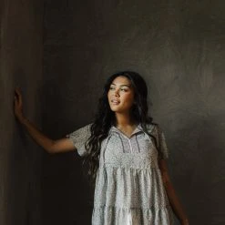 Piper & Scoot The Musgraves Paisley Dress In Sage