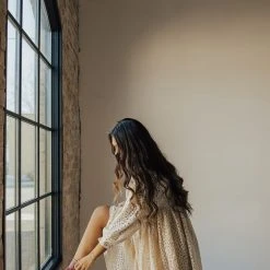 Dresses Piper & Scoot: The Adanna Floral Detail Dress In Cream