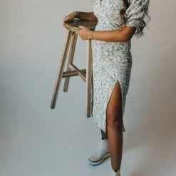 Piper & Scoot Dresses The Ridley Floral Maxi Dress In Cream