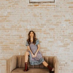 Piper & Scoot: The Cabo Patterned Maxi Dress In Blue