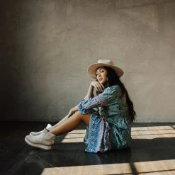 Piper & Scoot Dresses The Rylie Tiered Midi Dress In Green Floral