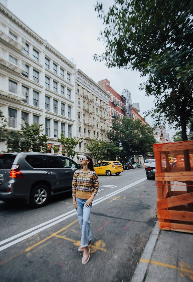 Piper & Scoot The Marko Fair Isle Patterned Sweater In Mustard