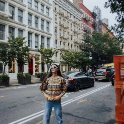 Piper & Scoot The Marko Fair Isle Patterned Sweater In Mustard