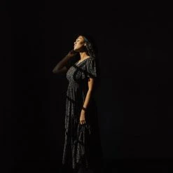 Piper & Scoot Dresses The Eden Floral Maxi Dress In Black