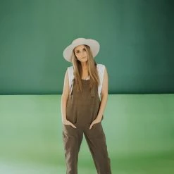 Piper & Scoot: The Truman Pocket Overalls In Olive