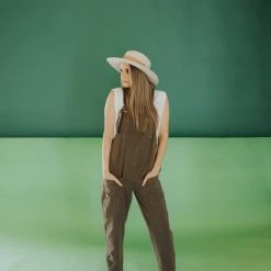 Piper & Scoot: The Truman Pocket Overalls In Olive