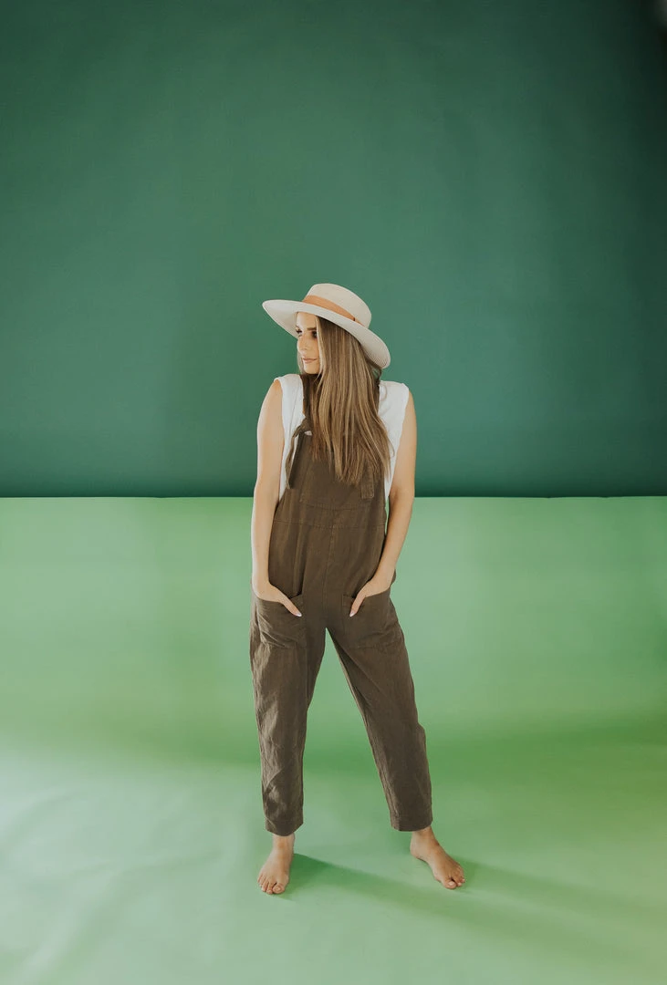 Piper & Scoot: The Truman Pocket Overalls In Olive