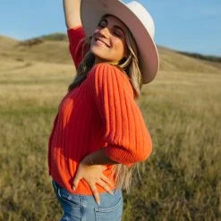 Piper & Scoot Free People: Sloane Cardi In Coral Clay